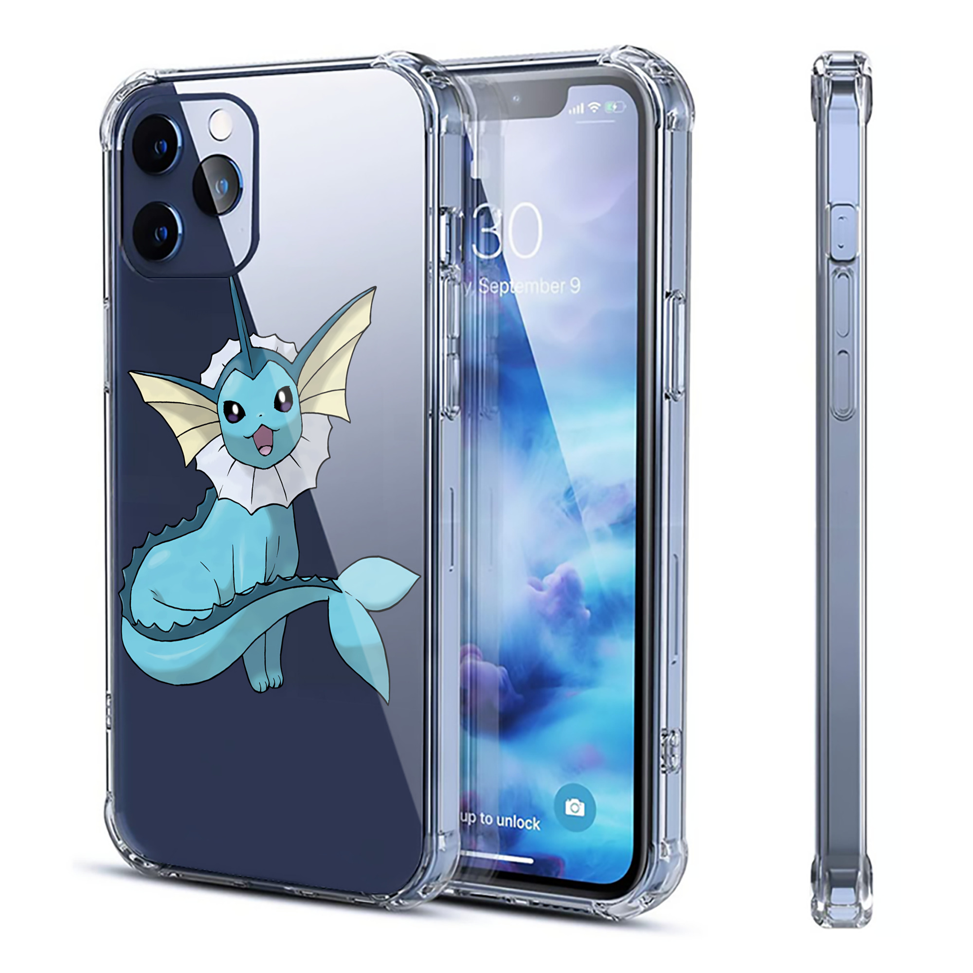 （画像用） ポケットモンスター Pokémon 【iPhone 12シリーズ対応】透明スマホケース（クリアソフトケース）